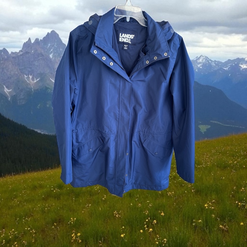 Lands' End Blue Utility Jacket